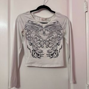white long sleeve w/ gems